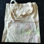 Hand Painted Shopping Bag Circle Embroidery Design