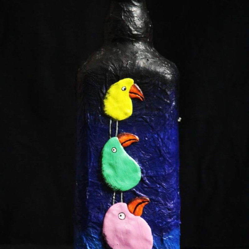 bottle painting clay