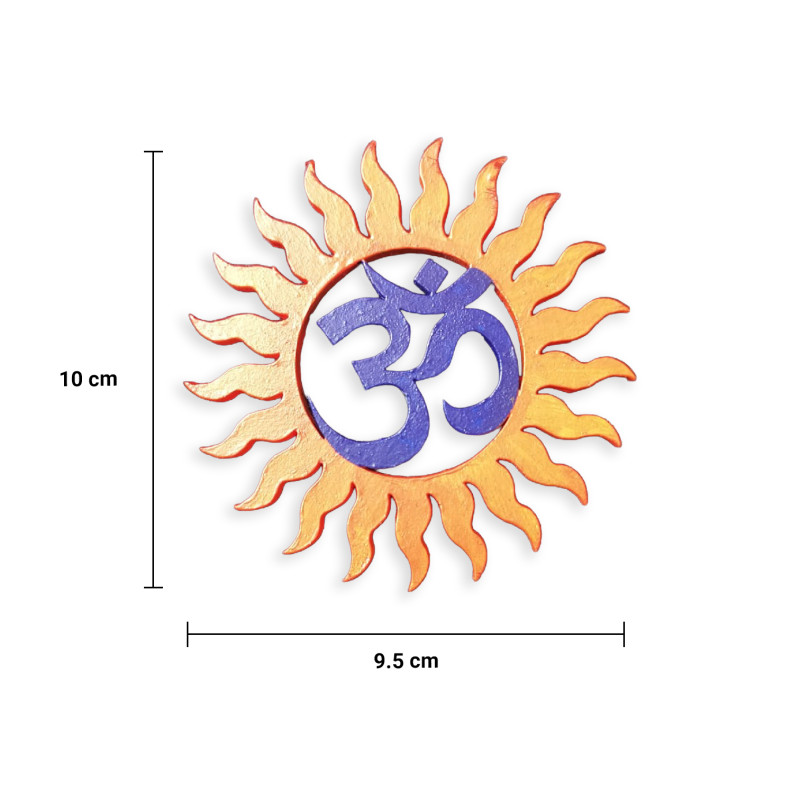 Om Sun Design MDF Fridge Magnet – Blue Spiritual Home Decor Accent