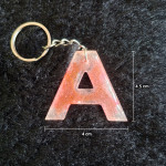 Handmade Alphabet A Resin Keychain