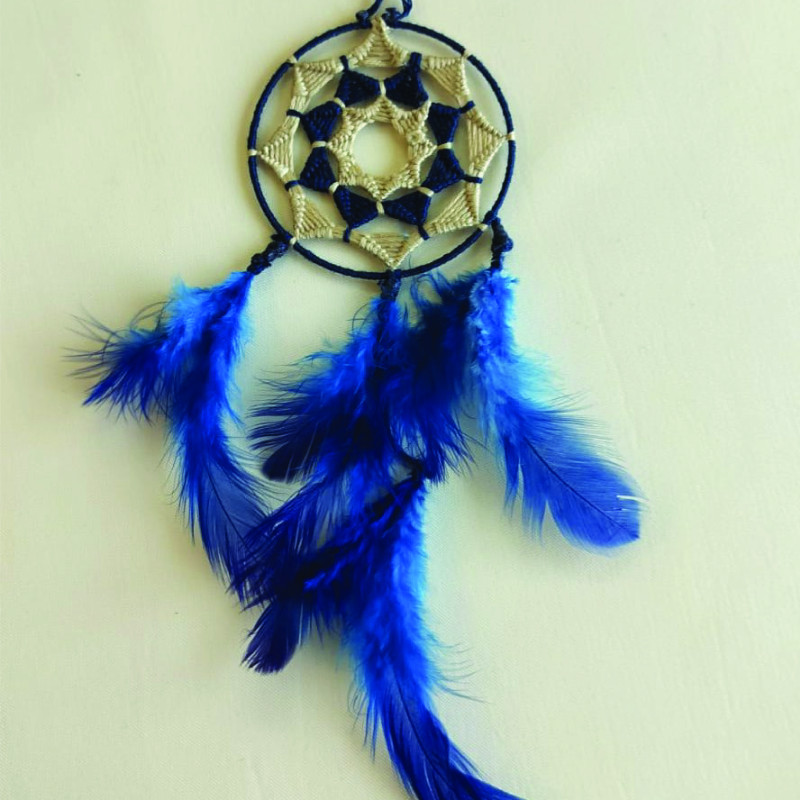 Blue White with flower