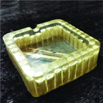 White Color Buds Resin Ashtray