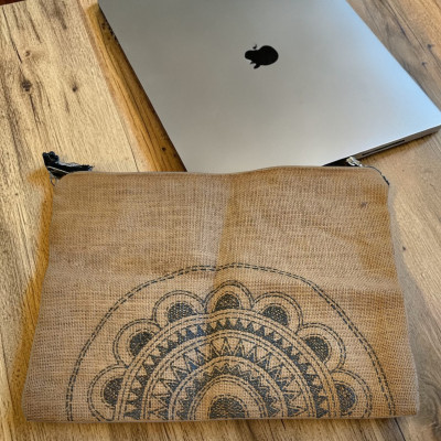 Eco-Friendly Jute Laptop Bag with Zipper Pocket | Lightweight & Durable