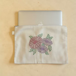 Eco-Friendly Jute Laptop Bag – Floral Design, Minimalist Style