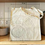 Modern Circular Design Jute Tote Bag