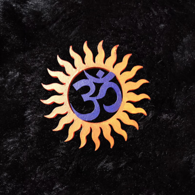 Om Sun Design MDF Fridge Magnet – Blue Spiritual Home Decor Accent