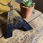 Handmade Resin Keychain Letter A | Stylish Initial Gift Charm
