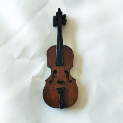 Classic Violin Wooden Fridge Magnet – Artistic Music Decor