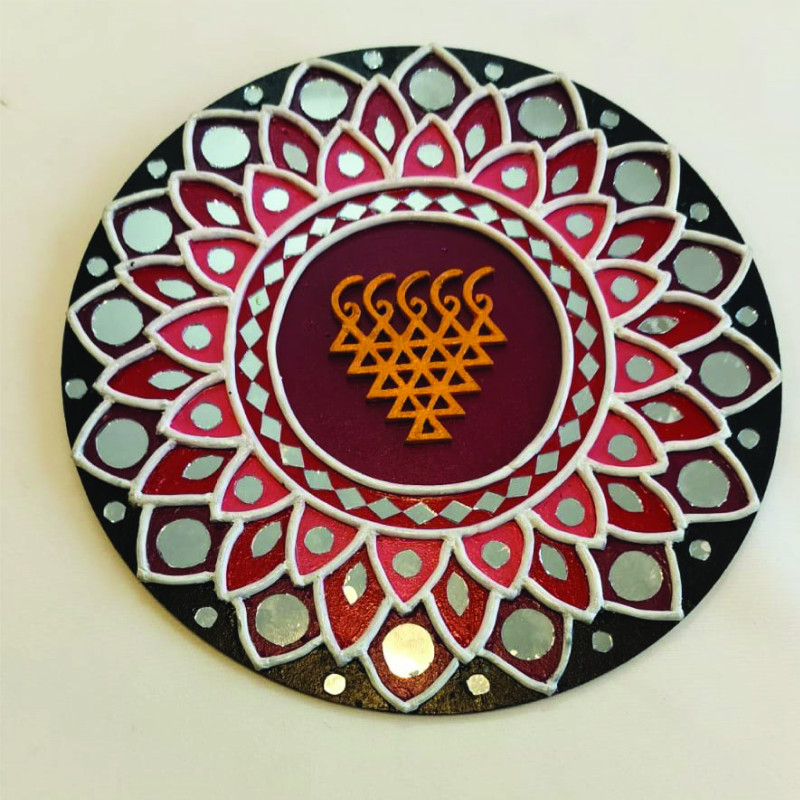 Saraswati In Lippan Art