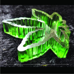 Green Color Leaf Resin Ashtray