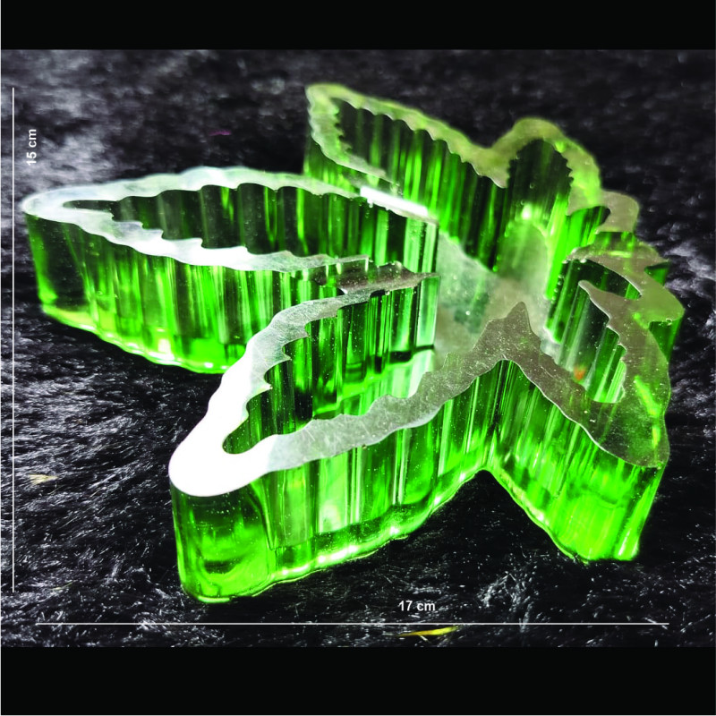 Green Color Leaf Resin Ashtray