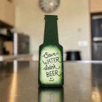 Funny MDF Fridge Magnet “Save Water Drink Beer” | Quirky Kitchen Decor
