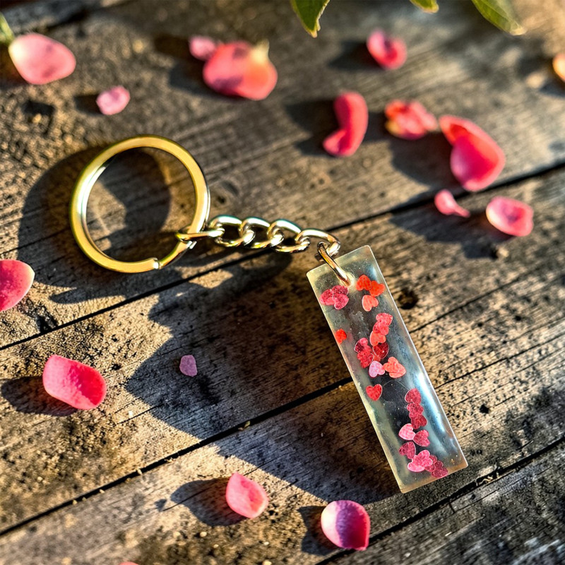 Handmade Alphabet I Resin Keychain