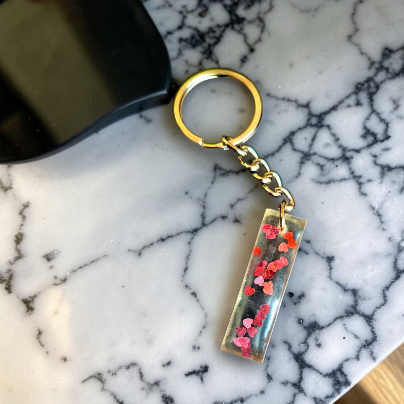 Handmade Alphabet I Resin Keychain