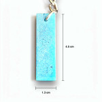 Handmade Resin Keychain Letter I | Sky blue Matte Initial Gift